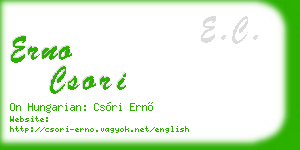 erno csori business card
